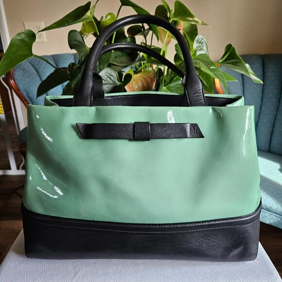 Kate Spade Chelsea Park Elena Handbag Mint Patent Leather Dust Bag-Item #691 - Picture 1 of 5